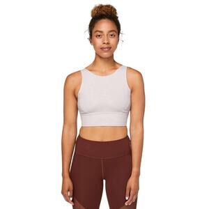 Lululemon X Barrys Stronger as One Long Line Bra in Light‎ Chrome Women's Size 4